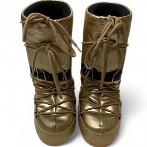 Moon Boots X Star Wars Collab Tall Metallic Gold Winter Snow Boots 5 / 6